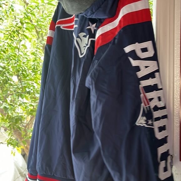 Navy/Heathered Charcoal New England Patriots Fast Pace Reversible Full-Zip - Picture 3 of 15